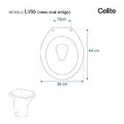 Assento Sanitário Poliester Lirio Verde Agua Para Vaso Celite