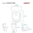 Assento Sanitário Poliéster Loren Like Branco Para Vaso Loren
