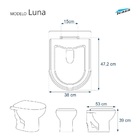 Assento Sanitário Poliéster Luna/luna Speciale Icasa Aço Preto