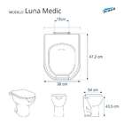 Assento Sanitario Poliester Luna Medic Branco Para Vaso Icasa