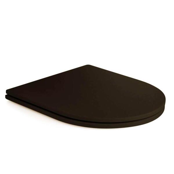 Assento Sanitário Poliéster Luxo Link Lk Marrom Fosco Para Va
