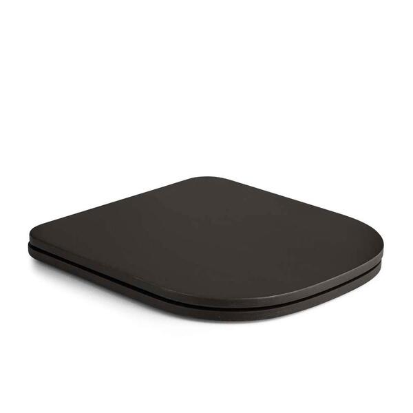 Assento Sanitário Poliéster Luxo Piano Marrom Fosco Para Vaso