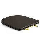 Assento Sanitário Poliéster Luxo Piano Marrom Fosco Para Vaso