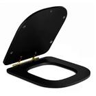Assento Sanitário Poliéster Luxo Piano Preto Fosco Para Vaso