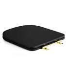 Assento Sanitário Poliéster Luxo Piano Preto Fosco Para Vaso