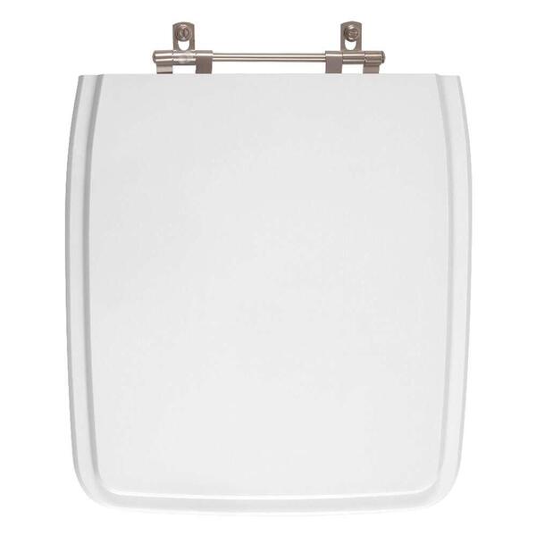 Assento Sanitário Poliéster Malva Branco Para Vaso Mari