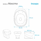 Assento Sanitario Poliester Massima Bege Claro (biscuit) Para