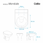 Assento Sanitario Poliester Mondiale Pergamon Vaso Celite