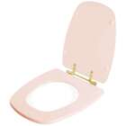 Assento Sanitário Poliéster Monte Carlo Rosa Floral Para Vaso