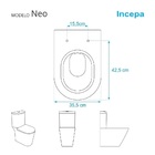 Assento Sanitário Poliéster Neo Incepa Slow Close Cromado Onix