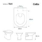 Assento Sanitário Poliester Net Branco Para Vaso Celite