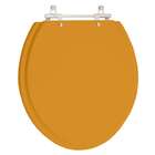 Assento Sanitario Poliester Oval Amarelo Terra Vaso Celite