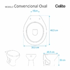 Assento Sanitário Poliester Oval Bege Decorado Borboleta