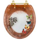 Assento Sanitário Poliéster Oval Convencional Caramelo Com 4