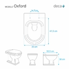 Assento Sanitario Poliester Oxford Cinza Real Para Vaso Deca