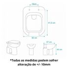 Assento Sanitário Poliéster Para Louça Vogue Plus Conforto (d