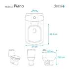 Assento Sanitário Poliester Piano Branco Para Vaso Deca