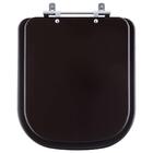 Assento Sanitário Poliester Piano Marrom Fosco Para Vaso Deca