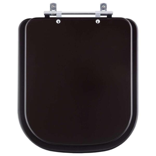 Assento Sanitário Poliester Piano Marrom Fosco Para Vaso Deca