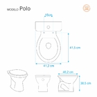 Assento Sanitario Poliester Polo Preto Para Vaso Hervy