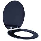 Assento Sanitário Comum Poliéster Pt P/Vaso Univ Univ Comp 40,90 Cm Larg 38,90 Cm 15,60 Cm Sicmol