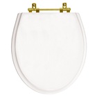 Assento Sanitário Poliester Ritz Deca Ferragem Dourada
