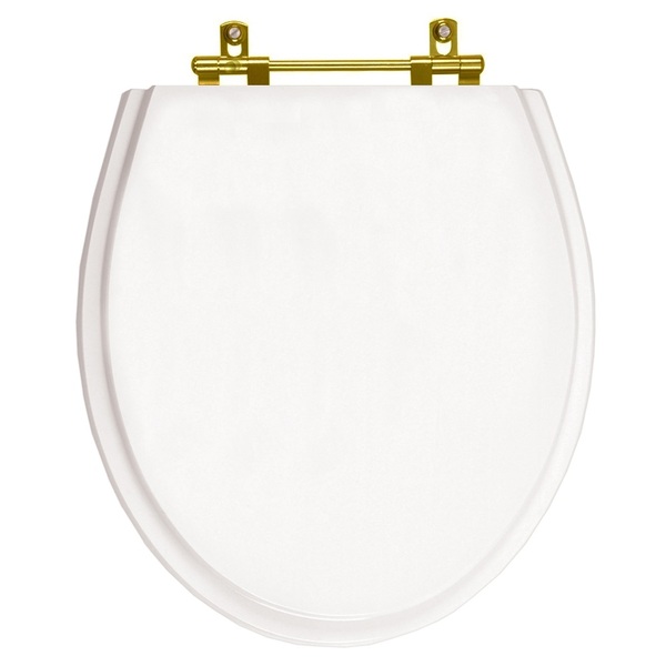 Assento Sanitário Poliester Ritz Deca Ferragem Dourada