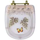 Assento Sanitário Poliéster Sabatini Decorado Borboleta Amare
