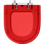 Assento Sanitario Poliester Smart Vermelho Transparente