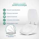 Assento Sanitário Poliester Soft Close Amarilis Cinza Claro P