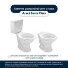Assento Sanitário Poliester Soft Close Araxa Cinza Claro Para