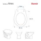 Assento Sanitário Poliester Soft Close Aries Preto Para Vaso