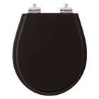 Assento Sanitário Poliester Soft Close Aries Preto Para Vaso