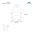 Assento Sanitário Poliester Soft Close Ascot Visone (salmão)