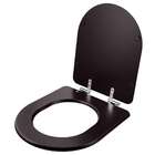 Assento Sanitário Poliester Soft Close Carrara Marrom Fosco P