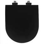 Assento Sanitário Poliester Soft Close Carrara Preto Fosco Fe