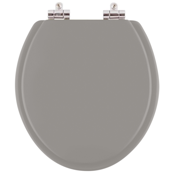 Assento Sanitário Poliester Soft Close Convencional Cinza Per