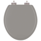 Assento Sanitário Poliester Soft Close Convencional Cinza Per