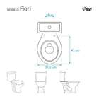 Assento Sanitário Poliester Soft Close Fiori Ocre Para Vaso F