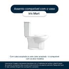 Assento Sanitário Poliéster Soft Close Iris Branco Para Vaso