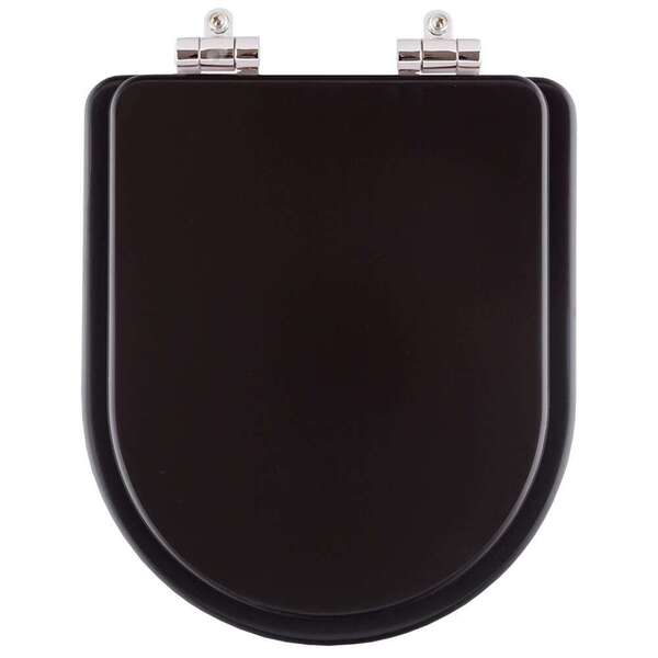 Assento Sanitário Poliester Soft Close Link Marrom Fosco Para