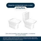 Assento Sanitário Poliéster Soft Close Living Branco Para Vas