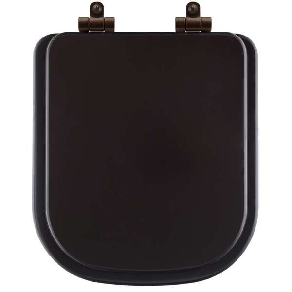 Assento Sanitário Poliéster Soft Close Quadra Marrom Fosco Pa