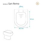 Assento Sanitário Poliester Soft Close San Remo Cinza Claro P