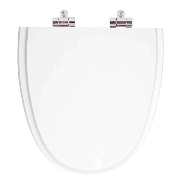 Assento Sanitário Poliester Soft Close Up Branco Para Vaso Ce