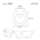 Assento Sanitario Poliester Spot Branco Para Vaso Deca