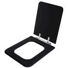 Assento Sanitario Poliester Square Preto Para Vaso Incepa