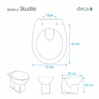 Assento Sanitario Poliester Studio Creme Para Vaso Deca