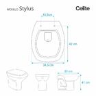 Assento Sanitario Poliester Stylus Caramelo Para Vaso Celite