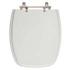 Assento Sanitario Poliester Stylus Cinza Prata Para Vaso Celi